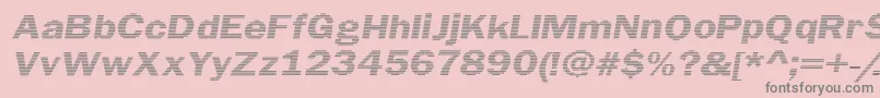 LinearBeam0.5-Schriftart – Graue Schriften auf rosa Hintergrund