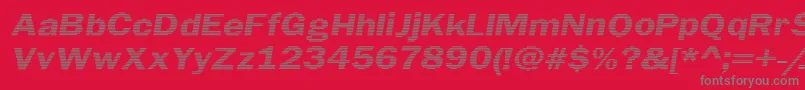 LinearBeam0.5-Schriftart – Graue Schriften auf rotem Hintergrund