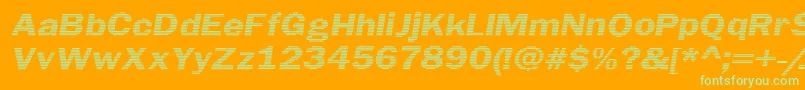 LinearBeam0.5 Font – Green Fonts on Orange Background