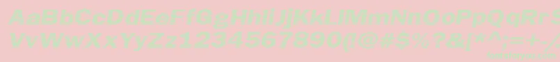 LinearBeam0.5 Font – Green Fonts on Pink Background
