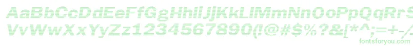 LinearBeam0.5-Schriftart – Grüne Schriften auf weißem Hintergrund