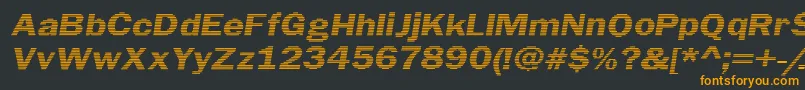 LinearBeam0.5 Font – Orange Fonts on Black Background