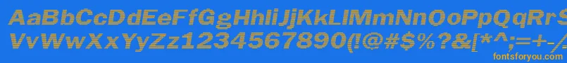 LinearBeam0.5 Font – Orange Fonts on Blue Background