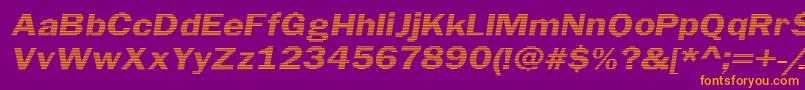LinearBeam0.5 Font – Orange Fonts on Purple Background