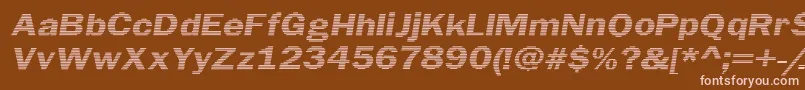 Шрифт LinearBeam0.5 – розовые шрифты на коричневом фоне