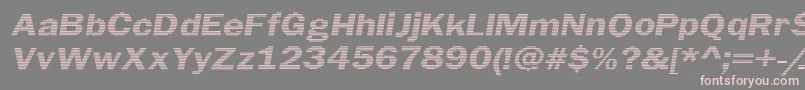 LinearBeam0.5-Schriftart – Rosa Schriften auf grauem Hintergrund