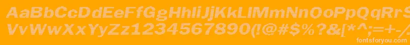 LinearBeam0.5 Font – Pink Fonts on Orange Background