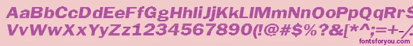 Шрифт LinearBeam0.5 – фиолетовые шрифты на розовом фоне