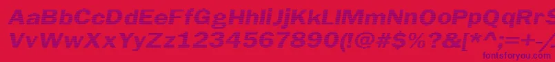 LinearBeam0.5 Font – Purple Fonts on Red Background