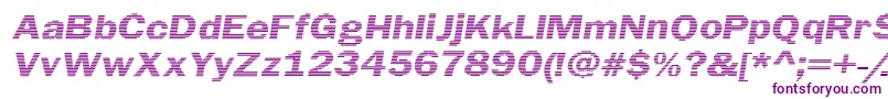 Шрифт LinearBeam0.5 – фиолетовые шрифты на белом фоне