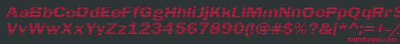 Шрифт LinearBeam0.5 – красные шрифты на чёрном фоне