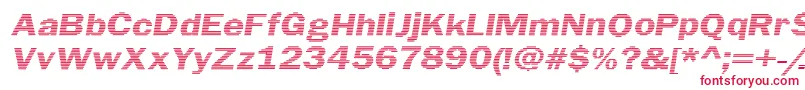 Шрифт LinearBeam0.5 – красные шрифты на белом фоне