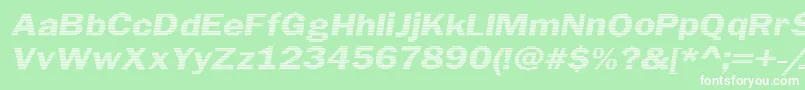 LinearBeam0.5 Font – White Fonts on Green Background