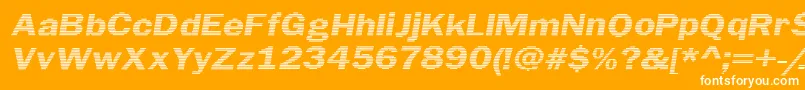 Шрифт LinearBeam0.5 – белые шрифты на оранжевом фоне