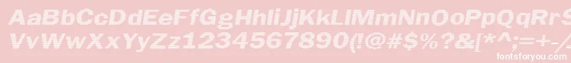 LinearBeam0.5 Font – White Fonts on Pink Background