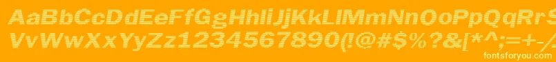 Шрифт LinearBeam0.5 – жёлтые шрифты на оранжевом фоне