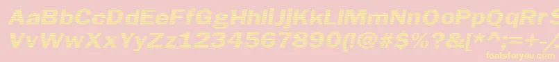 LinearBeam0.5 Font – Yellow Fonts on Pink Background