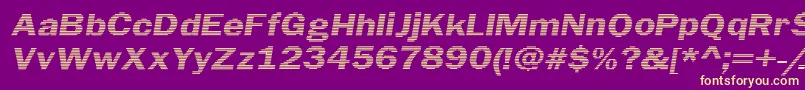 Шрифт LinearBeam0.5 – жёлтые шрифты на фиолетовом фоне