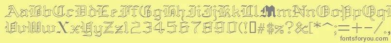 YoldAnglican Font – Gray Fonts on Yellow Background