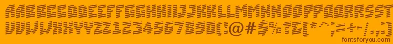 ASimplermrnup Font – Brown Fonts on Orange Background