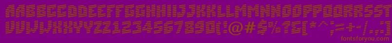 Шрифт ASimplermrnup – коричневые шрифты на фиолетовом фоне