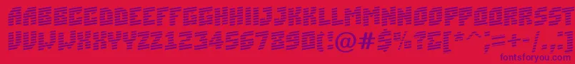 フォントASimplermrnup – 赤い背景に紫のフォント