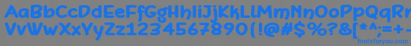 DefonartsBold Font – Blue Fonts on Gray Background