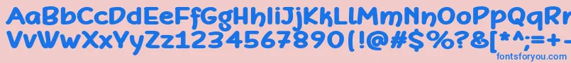 DefonartsBold Font – Blue Fonts on Pink Background