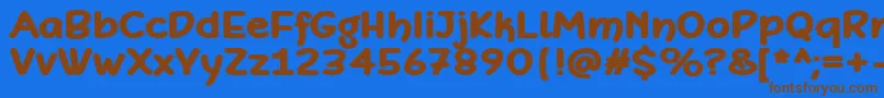 DefonartsBold Font – Brown Fonts on Blue Background