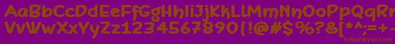 Шрифт DefonartsBold – коричневые шрифты на фиолетовом фоне
