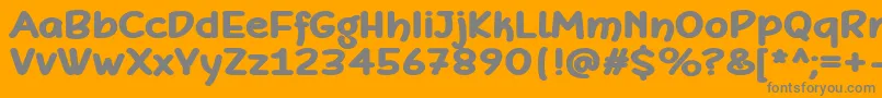 DefonartsBold-Schriftart – Graue Schriften auf orangefarbenem Hintergrund