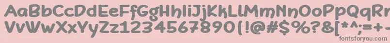 DefonartsBold Font – Gray Fonts on Pink Background