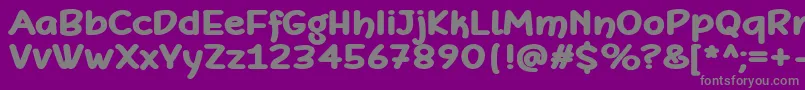 DefonartsBold-Schriftart – Graue Schriften auf violettem Hintergrund