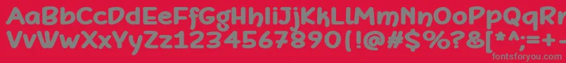 DefonartsBold Font – Gray Fonts on Red Background