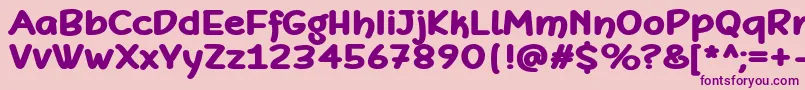 DefonartsBold-Schriftart – Violette Schriften auf rosa Hintergrund