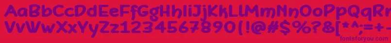 DefonartsBold Font – Purple Fonts on Red Background