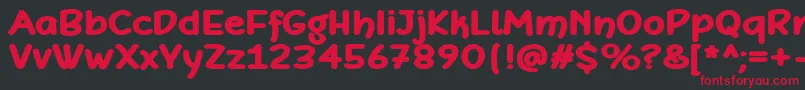 DefonartsBold Font – Red Fonts on Black Background