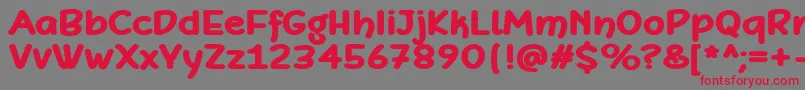 DefonartsBold Font – Red Fonts on Gray Background