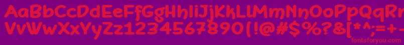 DefonartsBold Font – Red Fonts on Purple Background
