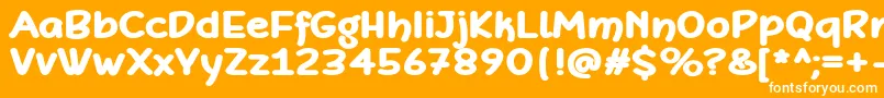 DefonartsBold Font – White Fonts on Orange Background