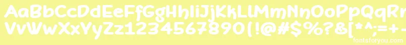 DefonartsBold Font – White Fonts on Yellow Background