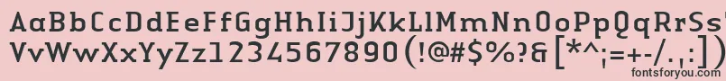 LinotypeAuthenticSerifRegular Font – Black Fonts on Pink Background