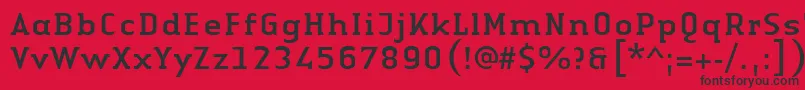 LinotypeAuthenticSerifRegular Font – Black Fonts on Red Background