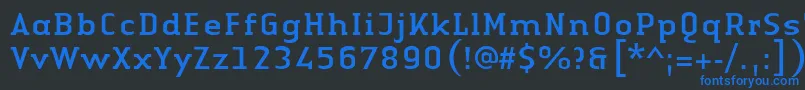 LinotypeAuthenticSerifRegular Font – Blue Fonts on Black Background