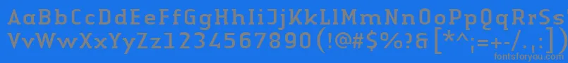 Czcionka LinotypeAuthenticSerifRegular – szare czcionki na niebieskim tle