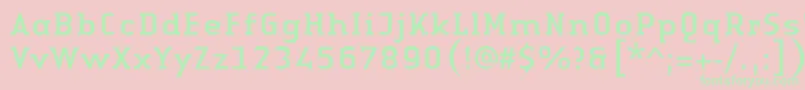 LinotypeAuthenticSerifRegular Font – Green Fonts on Pink Background