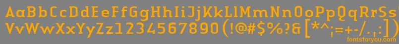 LinotypeAuthenticSerifRegular Font – Orange Fonts on Gray Background