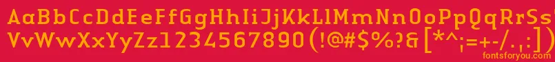 Шрифт LinotypeAuthenticSerifRegular – оранжевые шрифты на красном фоне
