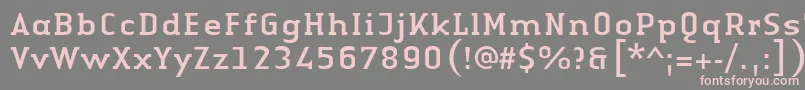 Czcionka LinotypeAuthenticSerifRegular – różowe czcionki na szarym tle