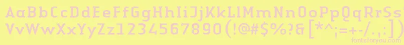 fuente LinotypeAuthenticSerifRegular – Fuentes Rosadas Sobre Fondo Amarillo